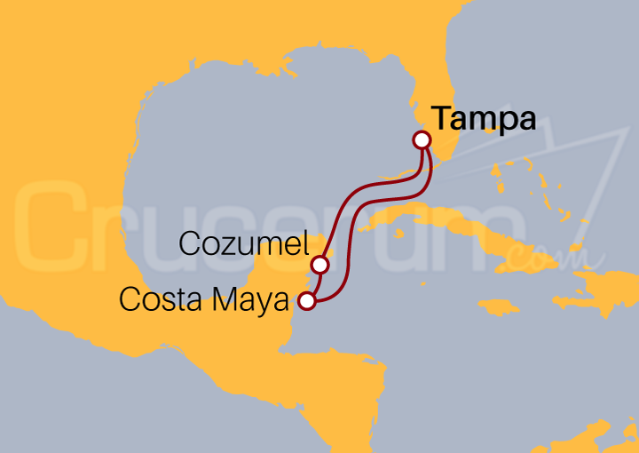 Itinerario Crucero Costa Maya y Cozumel 2024 - 2025