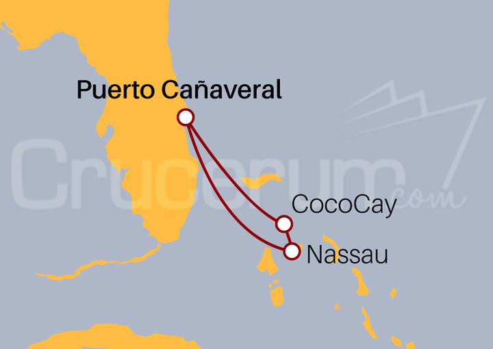 Itinerario Crucero Bahamas 2024 y 2025
