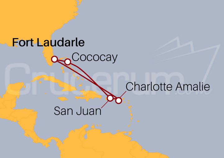 Itinerario Crucero Bahamas y Puerto Rico