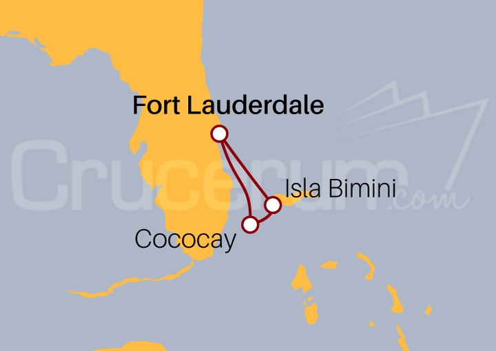 Itinerario Crucero Isla Bimini y Cococay