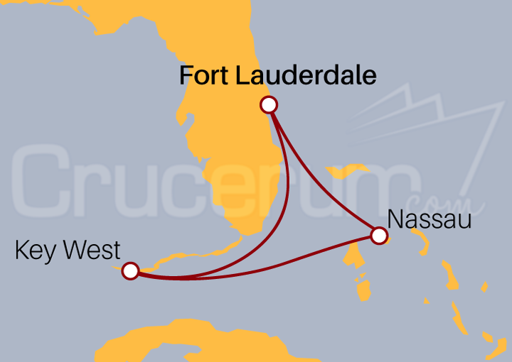 Itinerario Crucero Key West y Nassau I