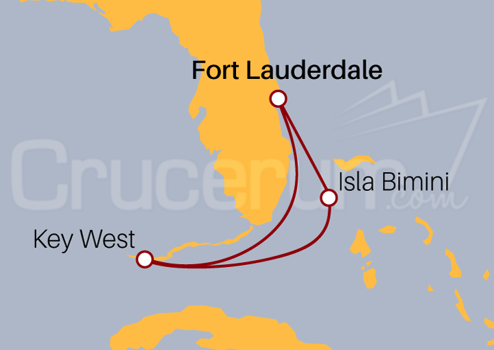 Itinerario Crucero Key West e Isla Bimini