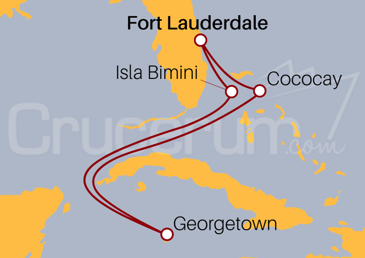 Itinerario Crucero Bahamas e Islas Caimán