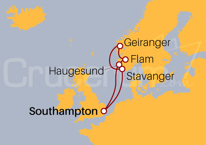 Itinerario Crucero Fiordos Noruegos II