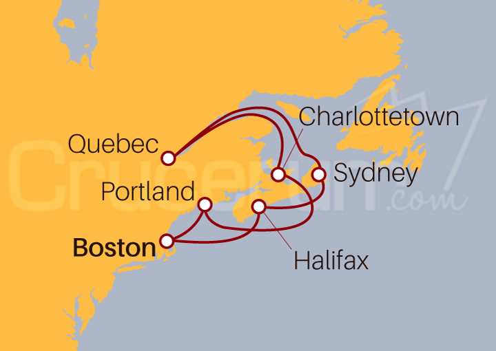 Itinerario Crucero Canadá y Estados Unidos I