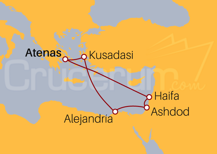 Itinerario Crucero Israel, Egipto y Kusadasi