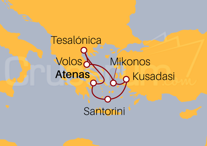 Itinerario Crucero Islas Griegas y Turquía