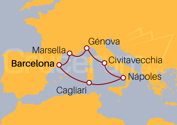 Itinerario Crucero Mediterráneo en noviembre, Precio exclusivo