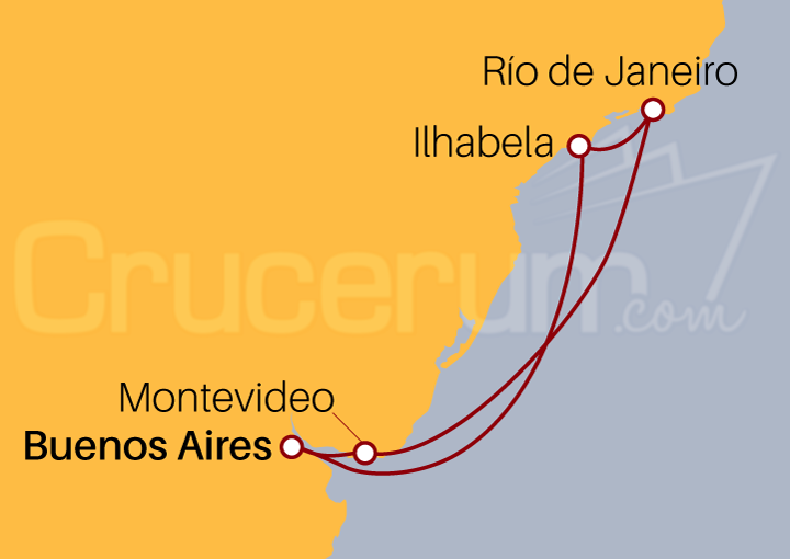 Itinerario Crucero Navidades por Sudamérica