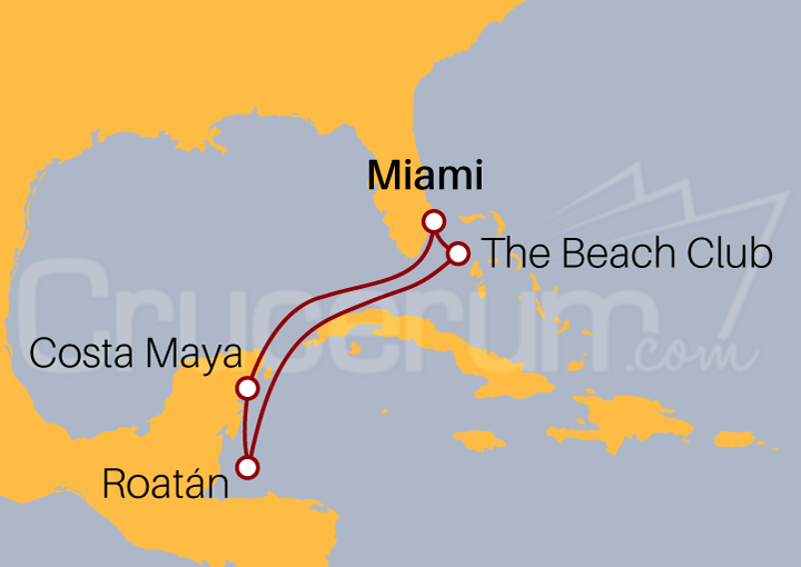 Itinerario Crucero Encanto del Caribe Occidental I