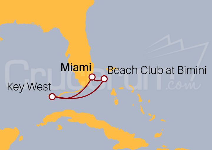 Itinerario Crucero Miami, Key West y Bimini (Bahamas)