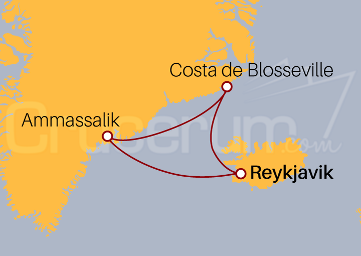 Itinerario Crucero Expedición en Ammassalik