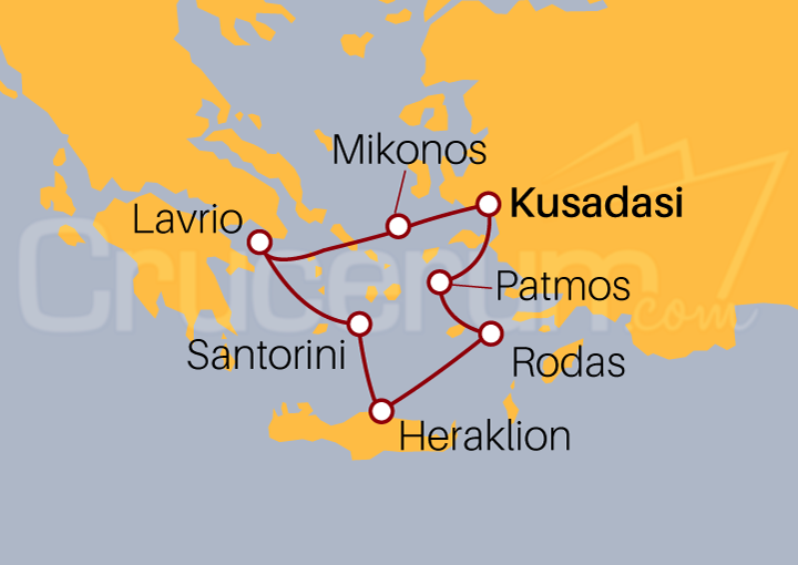 Itinerario Crucero Islas Griegas 2025