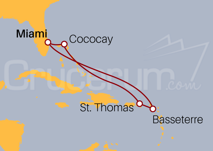Itinerario Crucero Bahamas