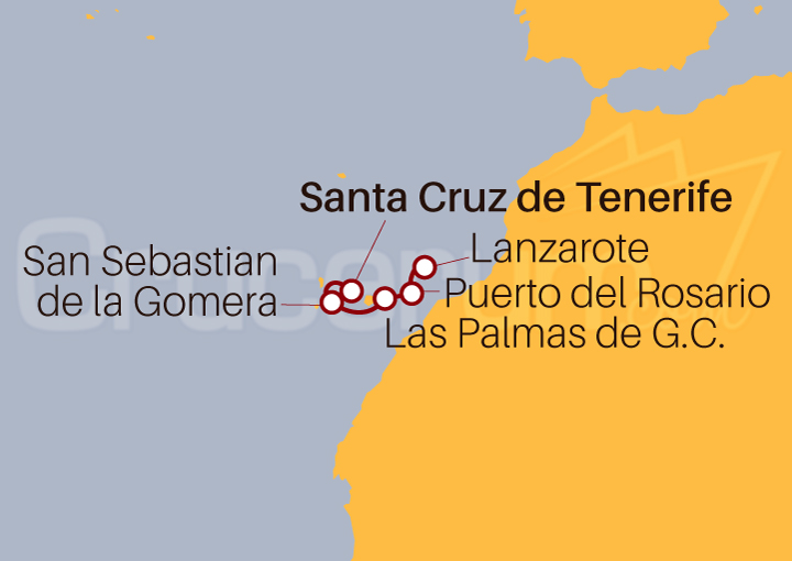 Itinerario Crucero Ruta de las Islas Canarias