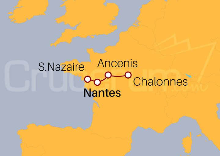 Itinerario Crucero Por los Castillos del Loira