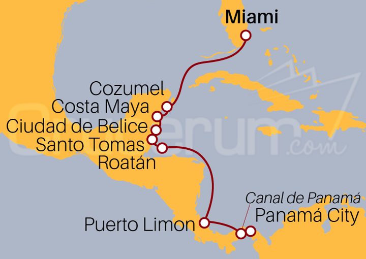 Itinerario Crucero Revelaciones Mayas