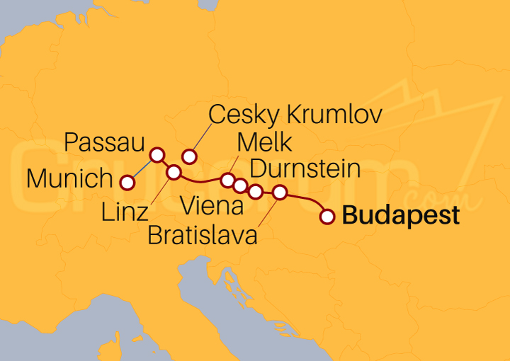 Itinerario Crucero Danubio y lo mejor de Budapest