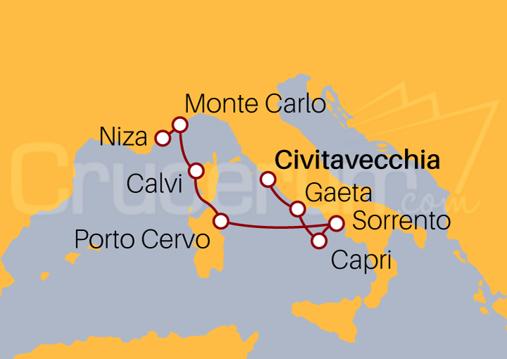 Itinerario Crucero Iconos Italianos: Islas y Cultura