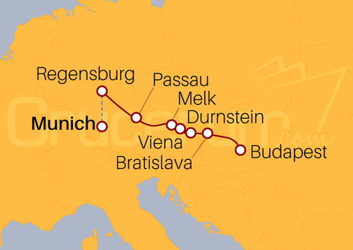 Itinerario Crucero Gemas del Danubio