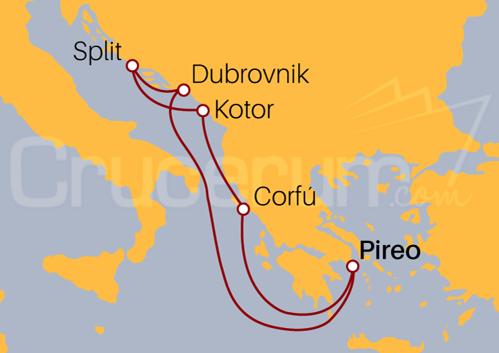 Itinerario Crucero Mar Adriático y Gemas Griegas I