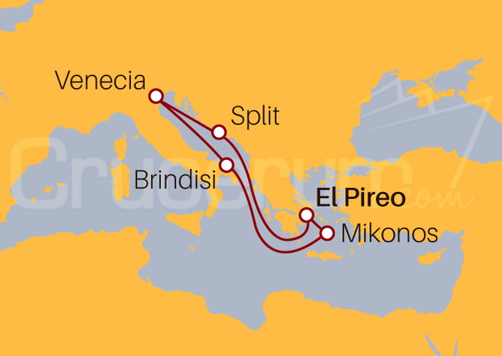 Itinerario Crucero Grecia, Croacia e Italia