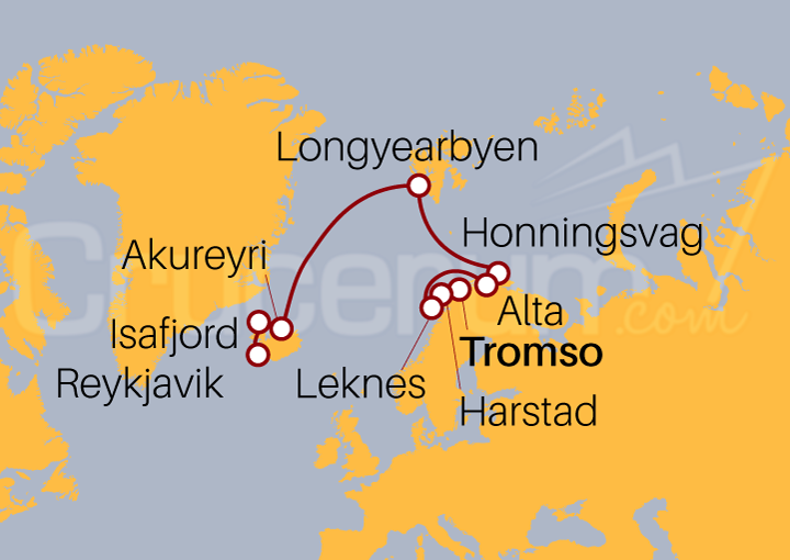 Itinerario Crucero De Tromso a Reykjavik III