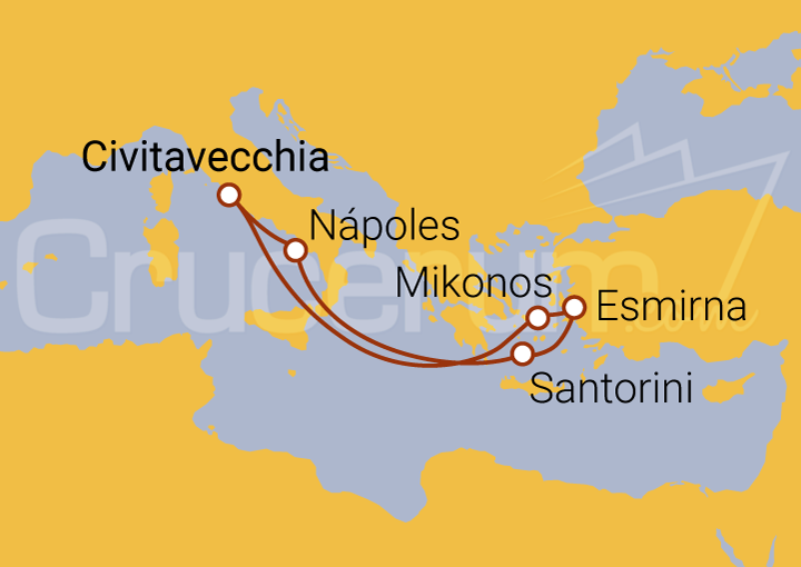 Itinerario Crucero Islas Griegas con Esmirna