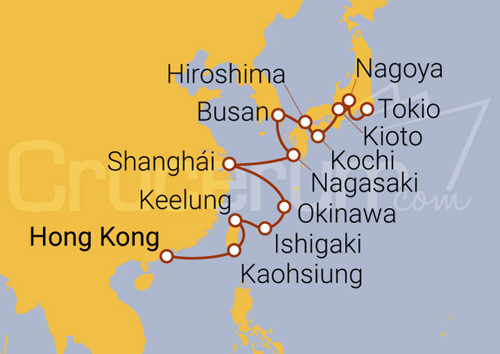 Itinerario Crucero De Hong Kong a Tokyo
