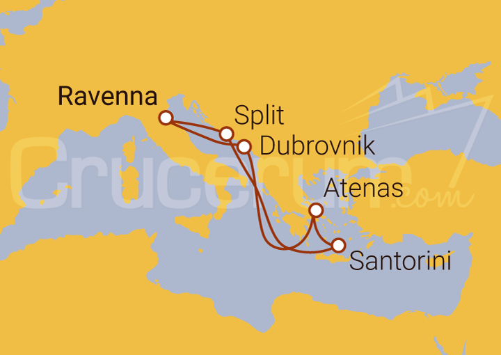 Itinerario Crucero Adriático hasta las Islas Griegas