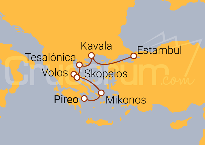 Itinerario Crucero Mar Egeo, Rumbo a Estambul