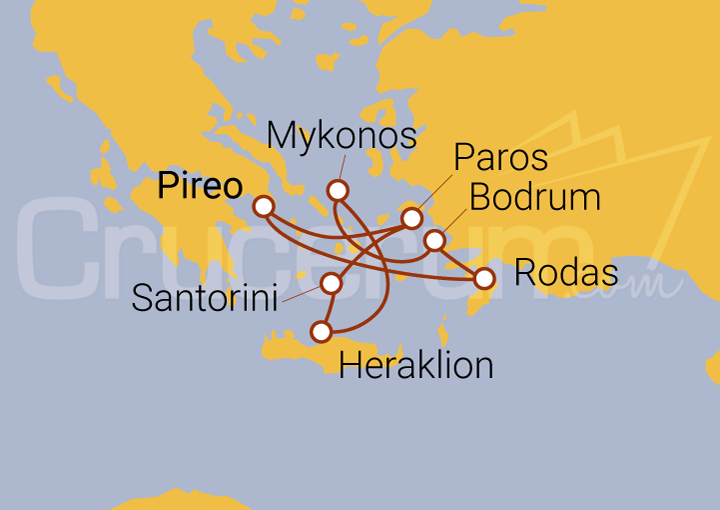 Itinerario Crucero Islas Griegas 2024