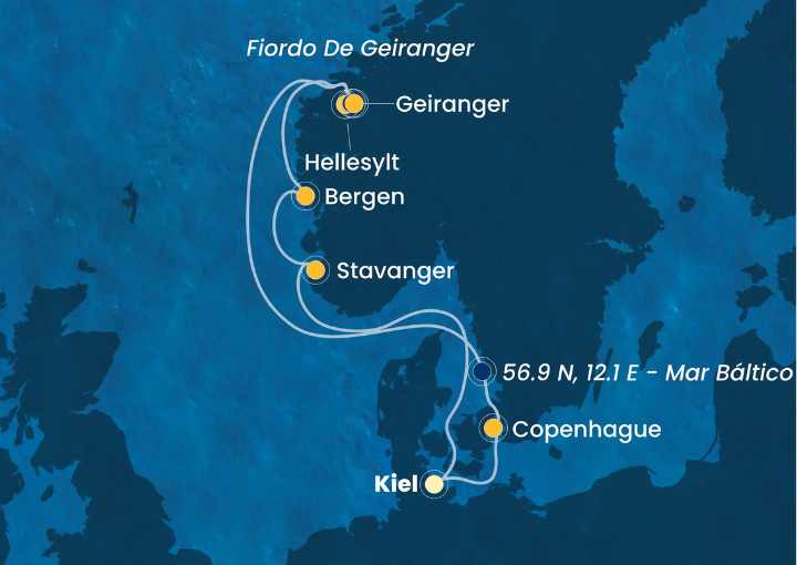 Crucero de 8 días a bordo del Costa Diadema desde Kiel (Alemania) junio 2025 Costa Cruceros
