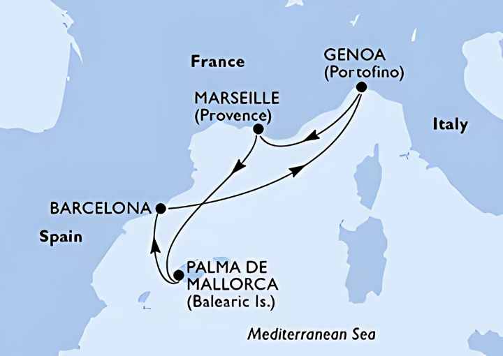 Crucero de 6 días desde Barcelona a bordo del MSC Splendida abril 2025 MSC Cruceros