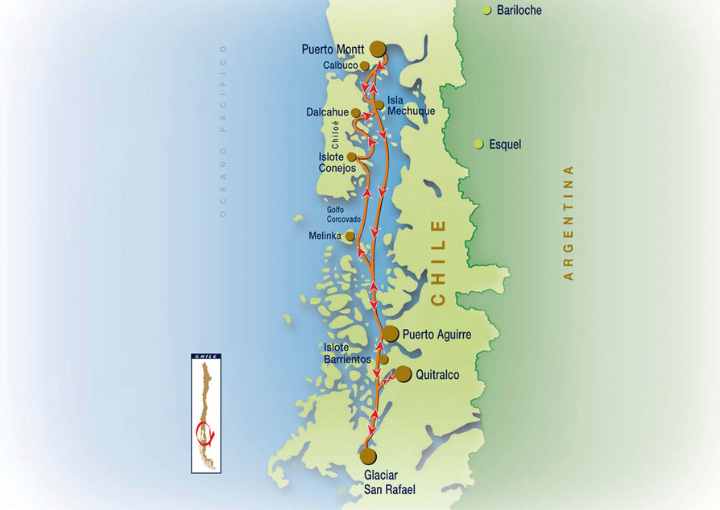 Crucero de 6 días desde Puerto Montt (Chile) a bordo del MN Skorpios II 2025 - 2026  Skorpios