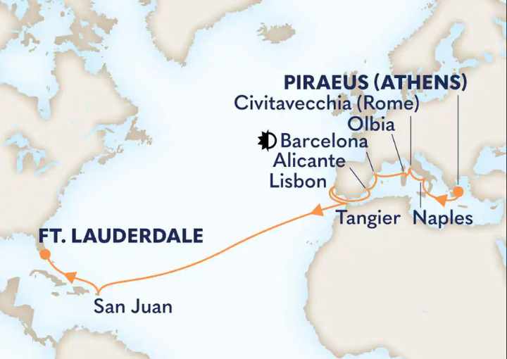 Crucero de 21 días desde Pireo (Atenas) a bordo del Zuiderdam abril 2025 Holland America Line