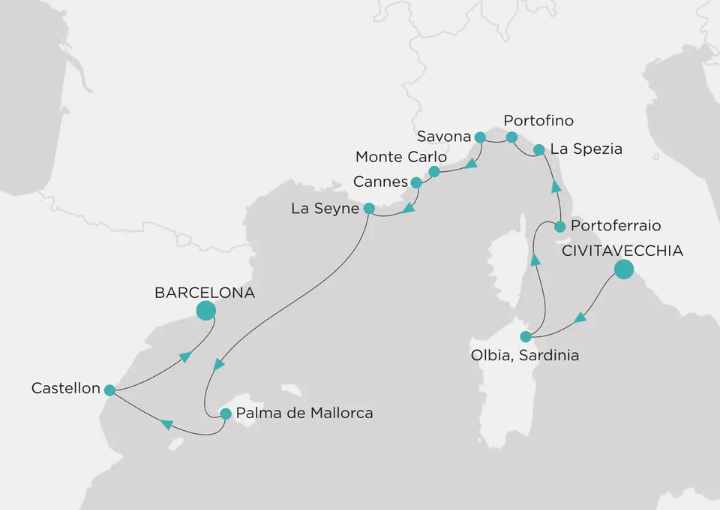 Crucero de 16 días desde Civitavecchia (Roma) a bordo del Crystal Symphony septiembre 2025 Crystal Cruises