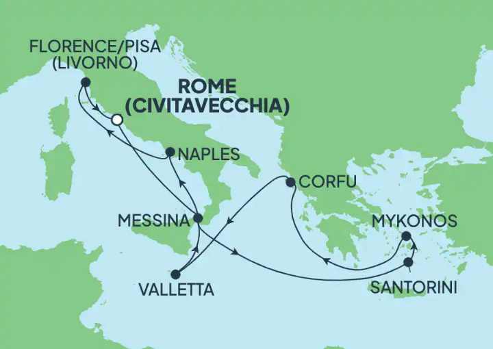 Crucero de 10 días desde Civitavecchia (Roma) a bordo del Norwegian Epic julio 2025 NCL