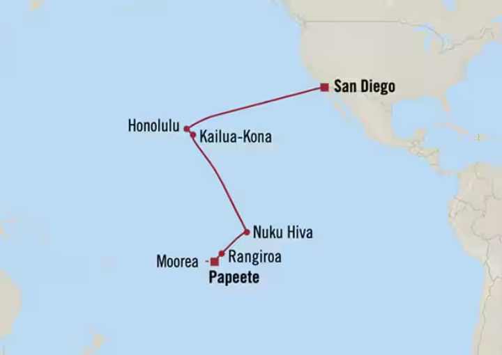 Crucero de 17 días desde San Diego (EEUU) a bordo del Oceania Vista marzo 2026 Oceania Cruises