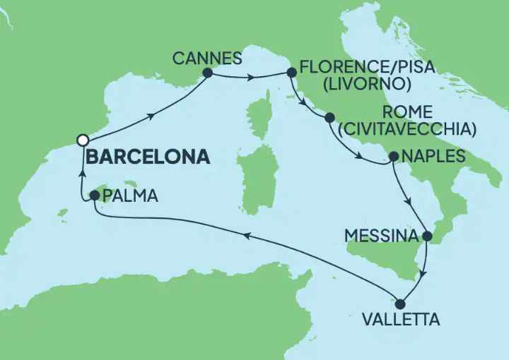 Crucero de 11 días desde Barcelona a bordo del Norwegian Breakaway octubre 2025 NCL