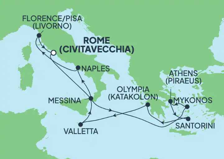Crucero de 11 días desde Civitavecchia (Roma) a bordo del Norwegian Epic septiembre 2025 NCL