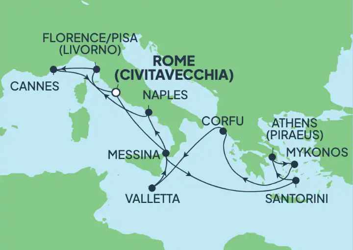 Crucero de 12 días desde Civitavecchia (Roma) a bordo del Norwegian Epic septiembre 2025 NCL