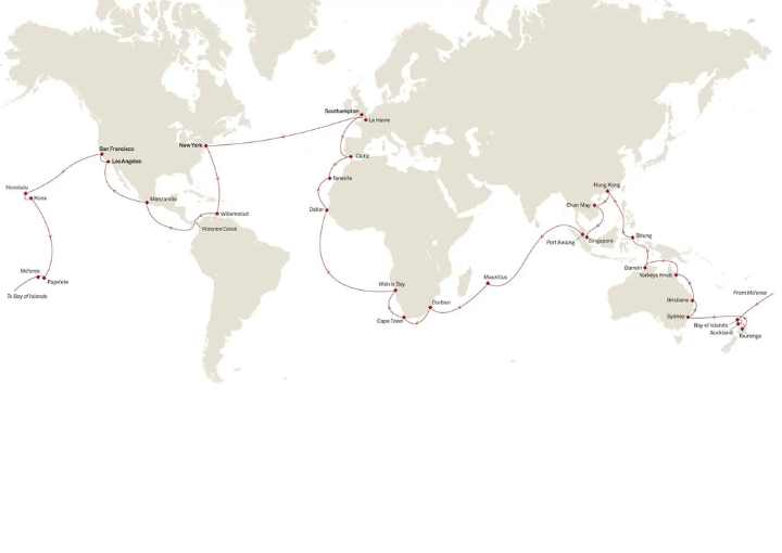 Crucero de 110 días desde Southampton (Londres) a bordo del Queen Mary 2 enero 2026 Cunard