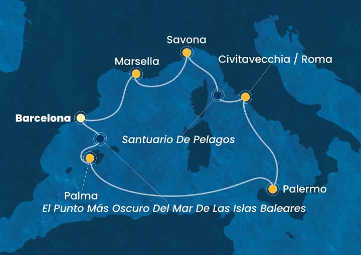 Crucero de 8 días desde Barcelona a bordo del Costa Toscana octubre noviembre 2025 Costa Cruceros