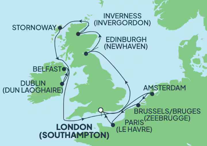 Crucero de 12 días desde Southampton (Londres) a bordo del Norwegian Dawn agosto 2025 NCL