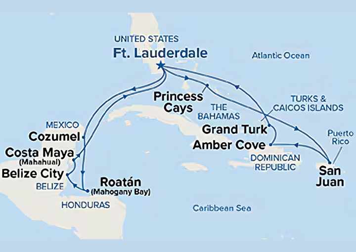 Crucero de 15 días desde Fort Lauderdale (Miami) a bordo del Star Princess noviembre 2025 Princess Cruises