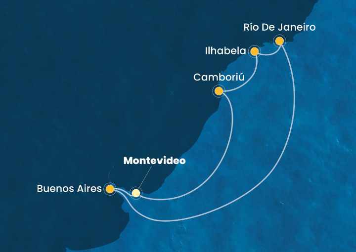 Crucero de 9 días desde Montevideo a bordo del Costa Favolosa 2025 2026 Costa Cruceros