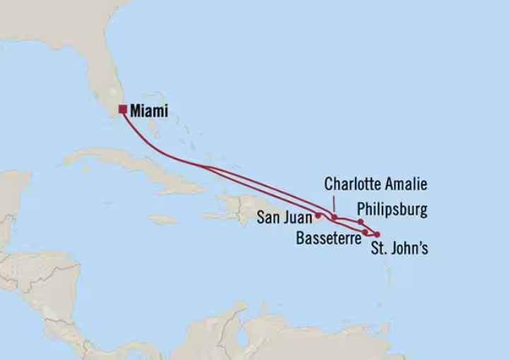 Crucero de 11 días desde Miami a bordo del Insignia diciembre 2025 Oceanía Cruises