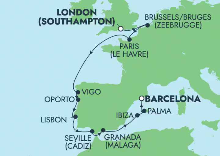 Crucero de 12 días desde Southampton (Londres) a bordo del Norwegian Jewel septiembre 2025 Norwegian Cruise Line