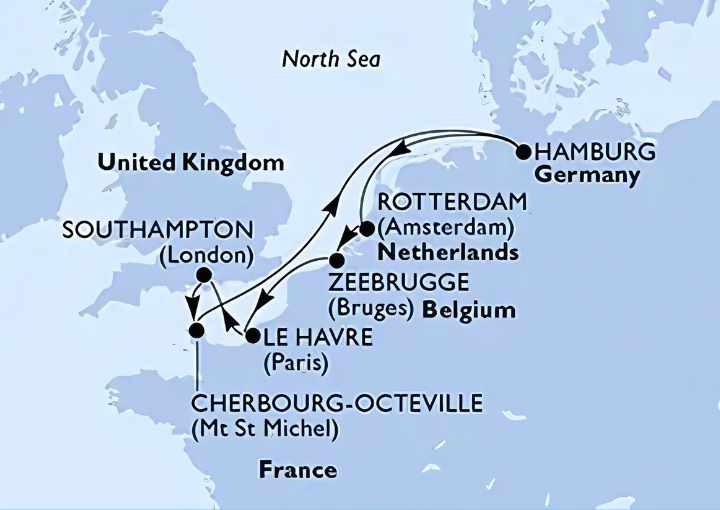 Crucero de 9 días desde Southampton (Londres) a bordo del MSC Poesia octubre msc cruceros